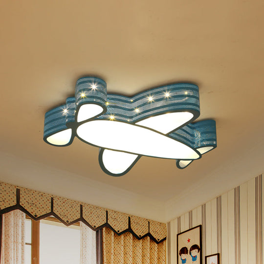 Cartoon Style Propeller Plane Ceiling Light For Kid’s Bedroom