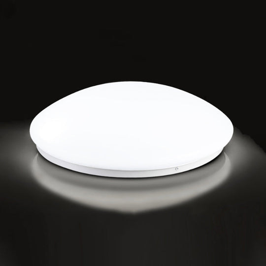 Minimalist Circular White Ceiling Light Fixture With Acrylic Shade - Sizes Available / 12.5