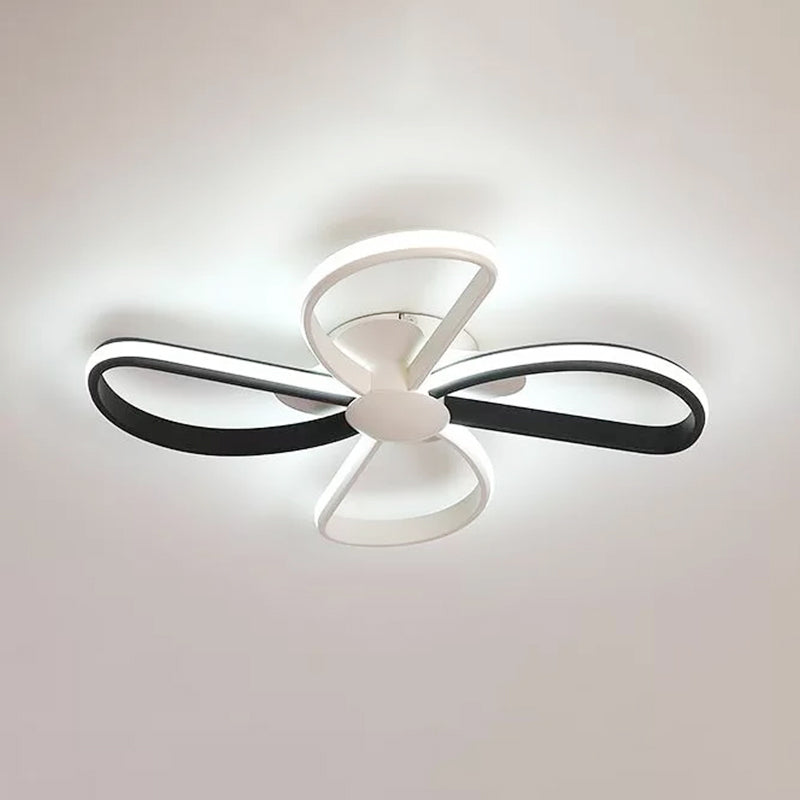 Nordic Stylish Led Ceiling Lamp - Blossom Shape Ideal For Kid’s Bedroom Black / White