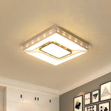 Led Bedroom Ceiling Light With Acrylic Shade - White Flush Mount In White/Warm (19.5’/23.5’ W)