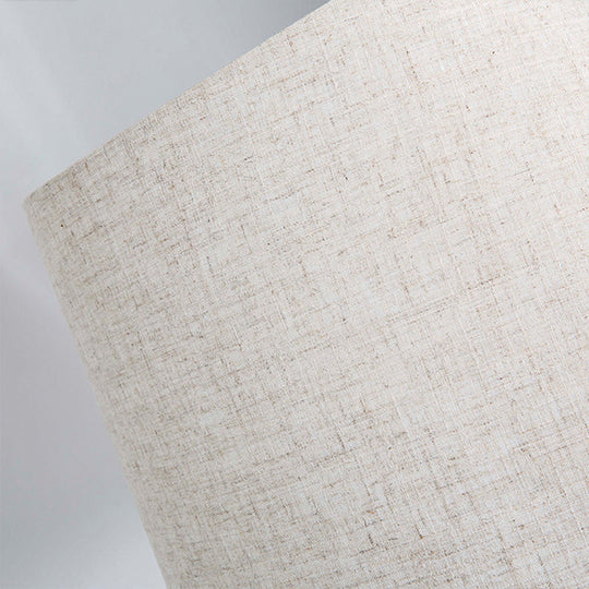 Retro Empire Shade Floor Lamp - Single-Bulb Fabric Standing Light In Black Foot Switch Included