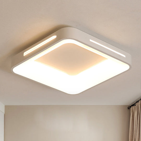 Modern White/Warm Led Flush Mount Ceiling Light In 3 Sizes