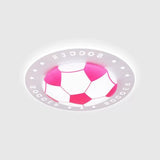 Stylish Acrylic Football Flush Ceiling Light For Study Room And Kitchen Sports Theme