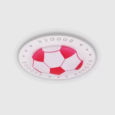 Stylish Acrylic Football Flush Ceiling Light For Study Room And Kitchen Sports Theme