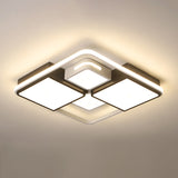 Contemporary Acrylic Led Ceiling Light For Living Room In Black-White White / 23.5 Third Gear