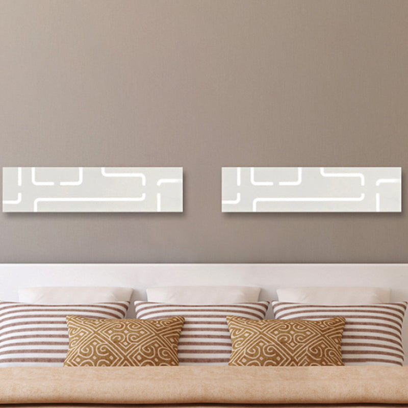 Contemporary Led Wall Sconce: 16/20.5 Wide Acrylic Rectangle - Warm/White Light For Bedroom White /