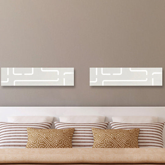 Contemporary Led Wall Sconce: 16/20.5 Wide Acrylic Rectangle - Warm/White Light For Bedroom White /