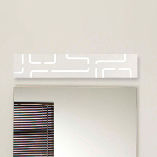 Contemporary Led Wall Sconce: 16/20.5 Wide Acrylic Rectangle - Warm/White Light For Bedroom