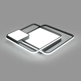 Minimalist Black Led Flush Mount Ceiling Light Fixture For Bedroom - Square Acrylic / 20.5