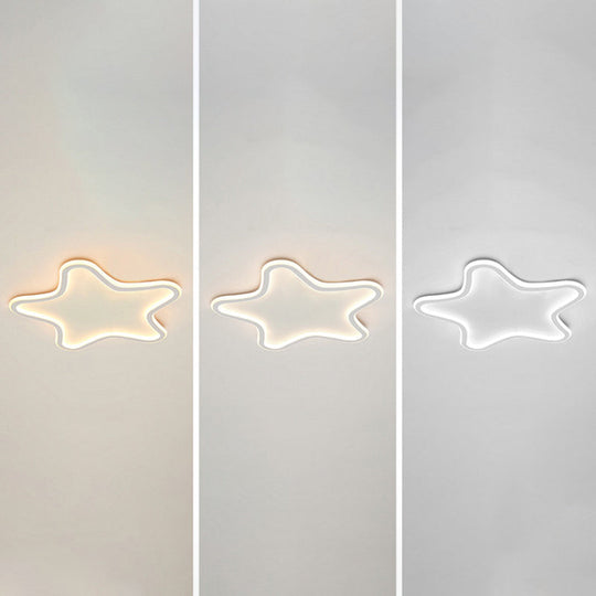 Kids Cartoon Star Led Ceiling Light – Creative Aluminum Flush Mount For Children’s Bedroom -