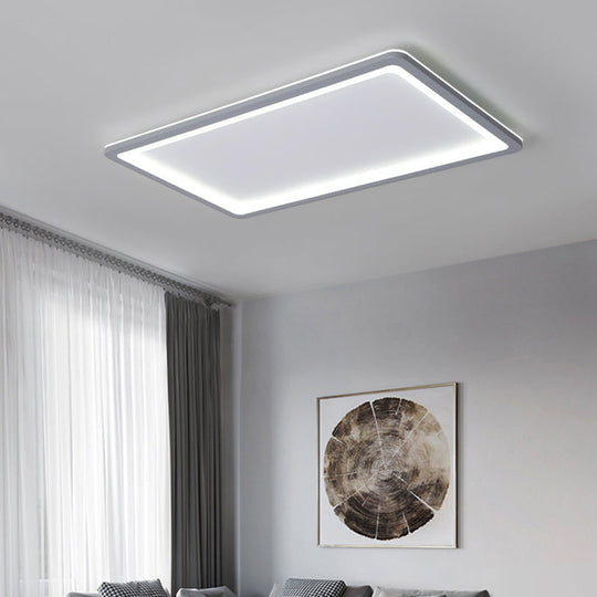 Super Thin Grey Nordic Metal Led Ceiling Light - Ideal For Living Room Surface Mounted