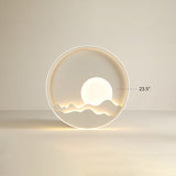 Modern Led Ceiling Light - Stylish Metal Flush Mount For Living Room White Shade / 23.5 Warm