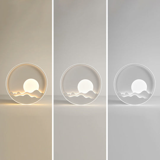 Modern Led Ceiling Light - Stylish Metal Flush Mount For Living Room White Shade / 23.5’ Third Gear