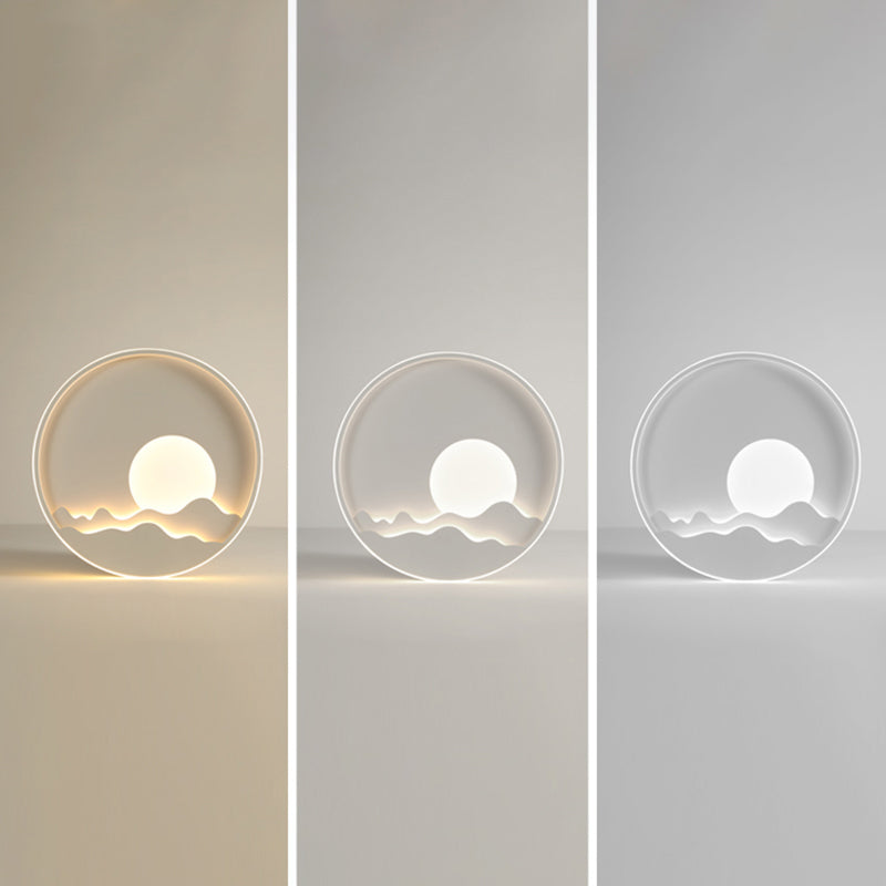 Modern Led Ceiling Light - Stylish Metal Flush Mount For Living Room White Shade / 23.5 Third Gear