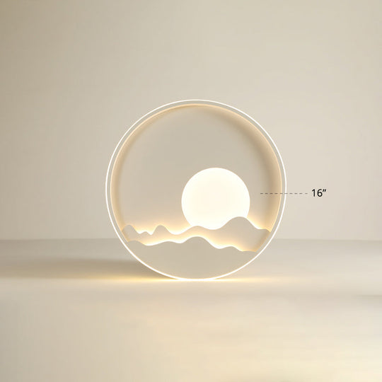 Modern Led Ceiling Light - Stylish Metal Flush Mount For Living Room White Shade / 16 Warm