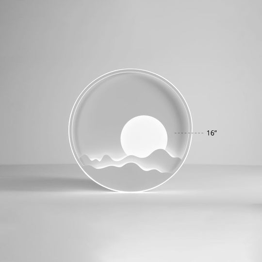 Modern Led Ceiling Light - Stylish Metal Flush Mount For Living Room White Shade / 16’