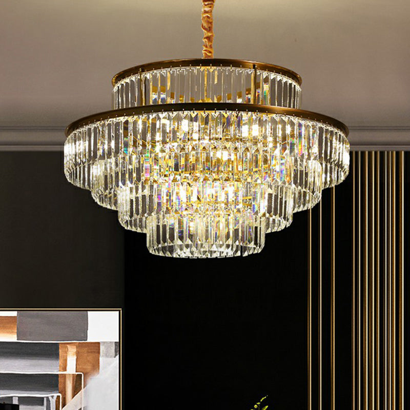 Modern Crystal Prism Pendant Light For Living Room