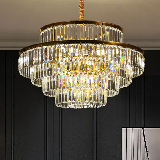 Modern Crystal Prism Pendant Light For Living Room