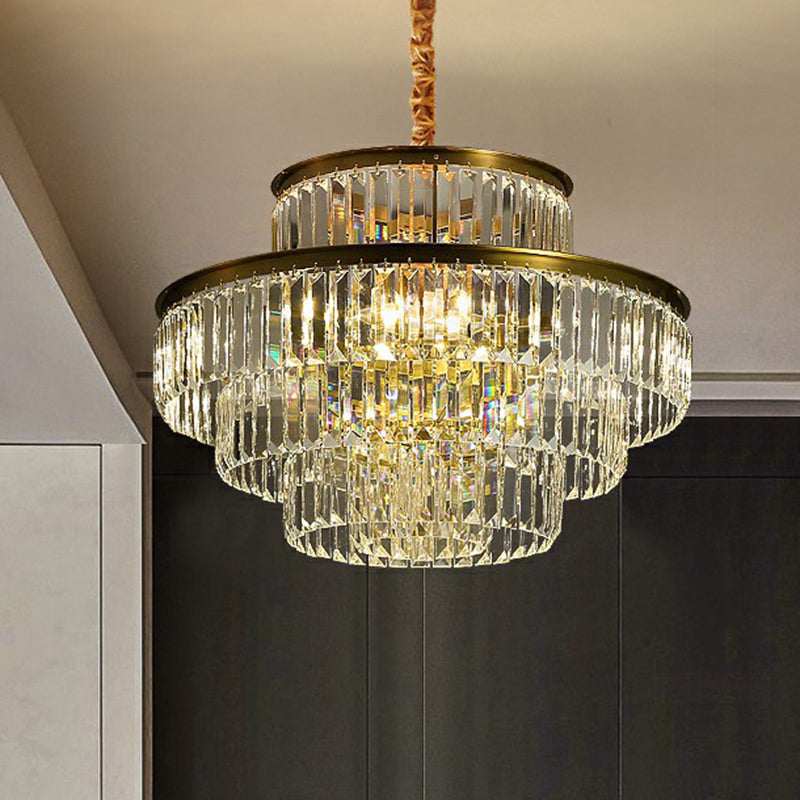 Modern Crystal Prism Pendant Light For Living Room