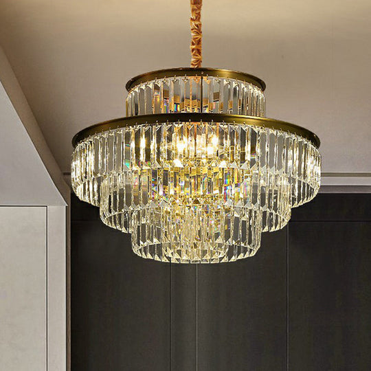 Modern Crystal Prism Pendant Light For Living Room