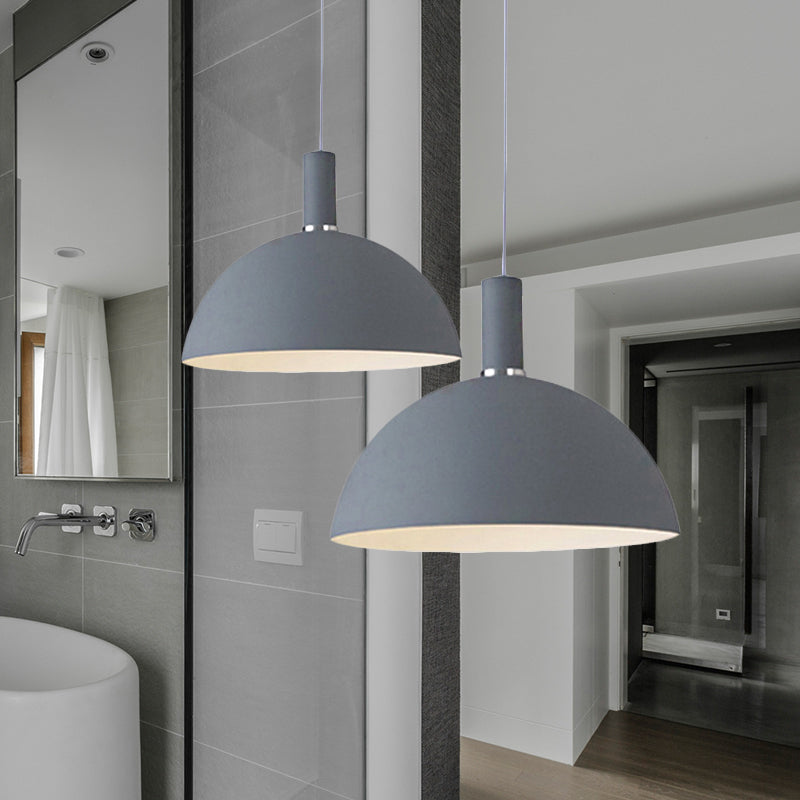 Contemporary Aluminum Hemisphere Pendant Lamp - Ideal For Dining Room Lighting