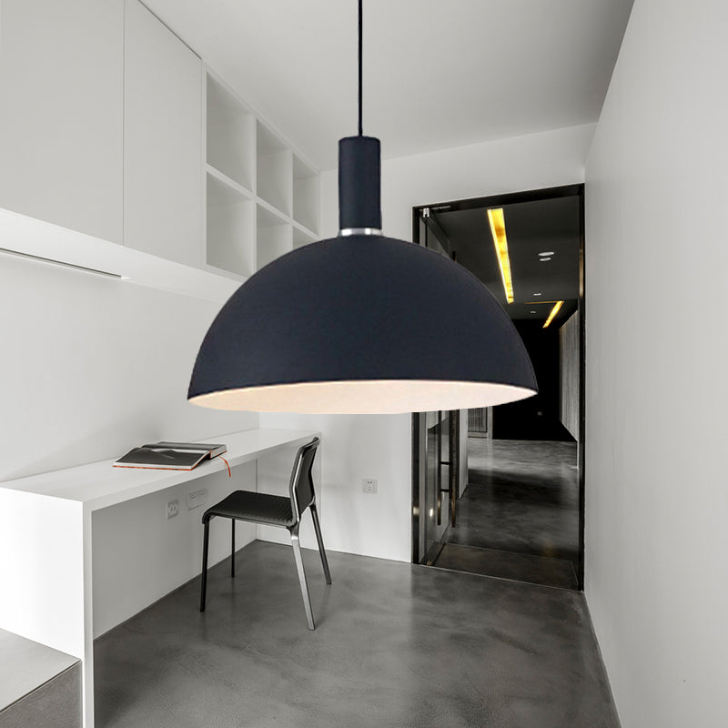 Contemporary Aluminum Hemisphere Pendant Lamp - Ideal For Dining Room Lighting