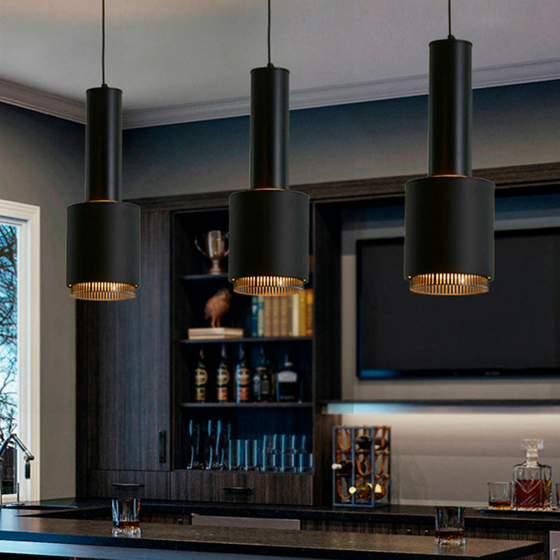 Modernist Black/White Hand Grenade Pendant Light For Restaurant Black