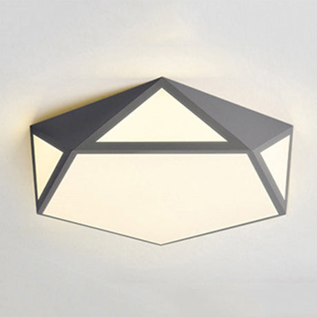 Modern Nordic Candy Ceiling Lamp - Led Flushmount Light For Corridor Decor Grey / 16.5 Warm
