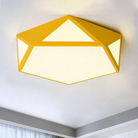 Modern Nordic Candy Ceiling Lamp - Led Flushmount Light For Corridor Decor Yellow / 16.5 White