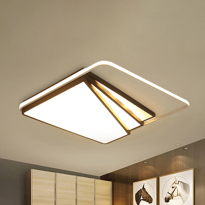 Modern Multi-Layer Flush Mount Ceiling Light - Metal Led Wide 18/23.5/35.5 Black Bedroom