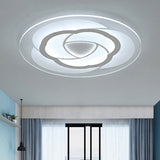 Modern Floral Flushmount Led Ceiling Light In Warm/White 16/19.5/23.5 Wide White / 16