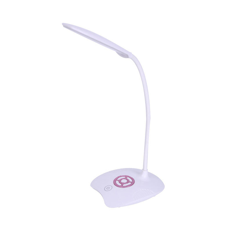 Adjustable Silicone Hose Desk Lamp With Touch Sensor Modern Led Light For Study - Pink/Gold