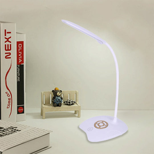 Adjustable Silicone Hose Desk Lamp With Touch Sensor Modern Led Light For Study - Pink/Gold