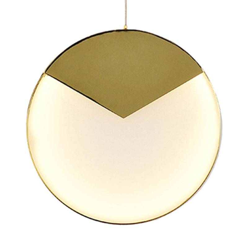 Led Gold Milk Glass Pendant Ceiling Lamp For Modern Living Room’