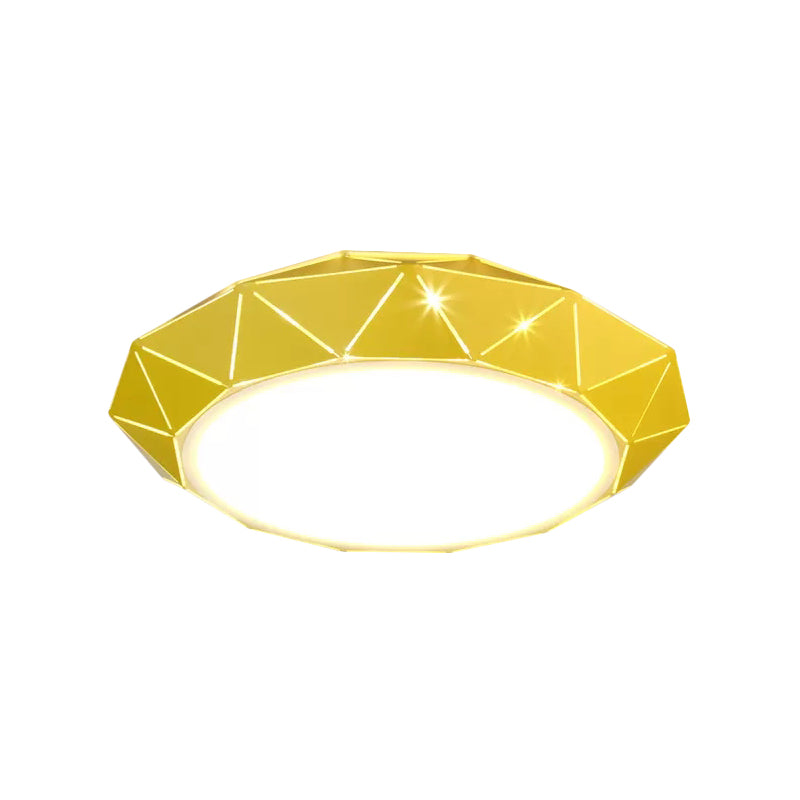 Sleek Ufo Girl Bedroom Led Ceiling Light - Acrylic Metal Nordic Flushmount