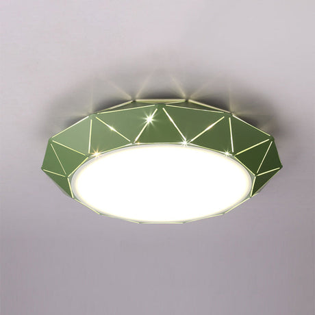 Sleek Ufo Girl Bedroom Led Ceiling Light - Acrylic Metal Nordic Flushmount
