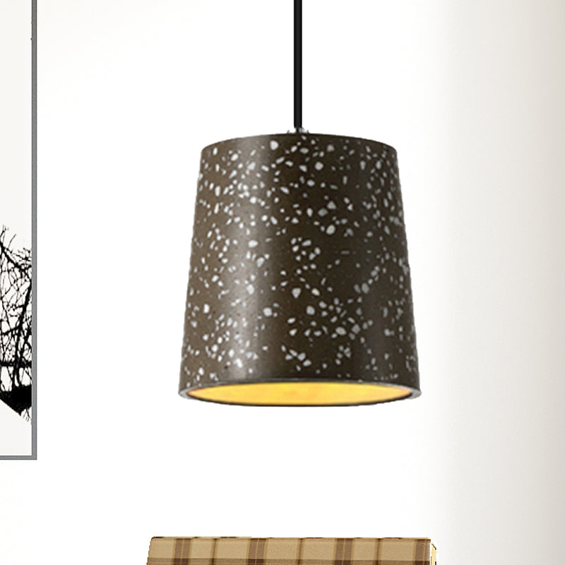Nordic Style Cement Cone Pendant Light - 1 Black/White/Brown