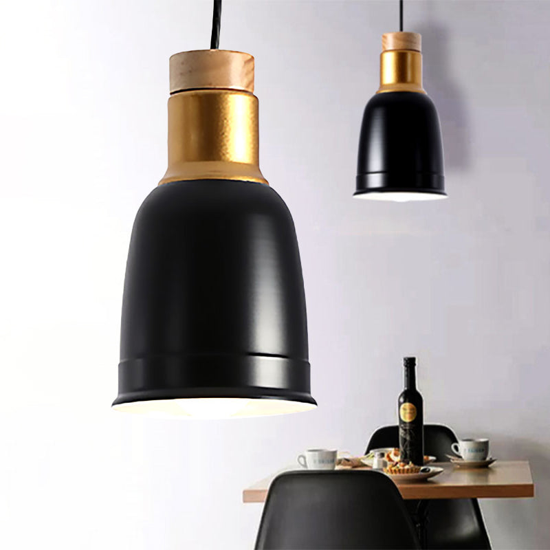 Nordic Metal Pendant Ceiling Light - Black/Grey/White With 1 Black