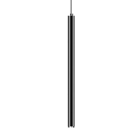 Lyla - Modern 12/19.5/23.5 H Slim Hanging Pendant Light Metal Black/Gold Led In Warm/White