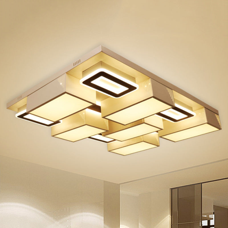 21.5’/29.5’ Modern Acrylic Led Flush Ceiling Light For Living Room In Warm/White/Natural White