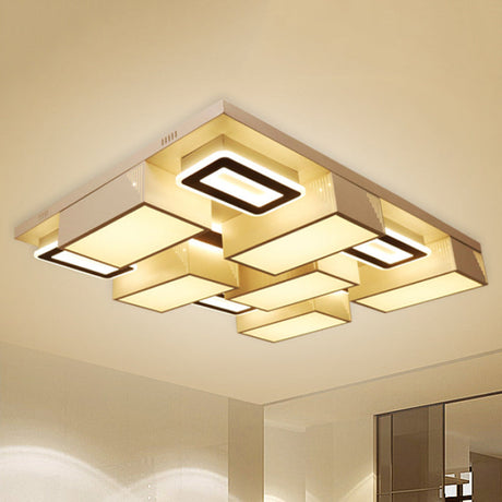 21.5/29.5 Modern Acrylic Led Flush Ceiling Light For Living Room In Warm/White/Natural White / 29.5