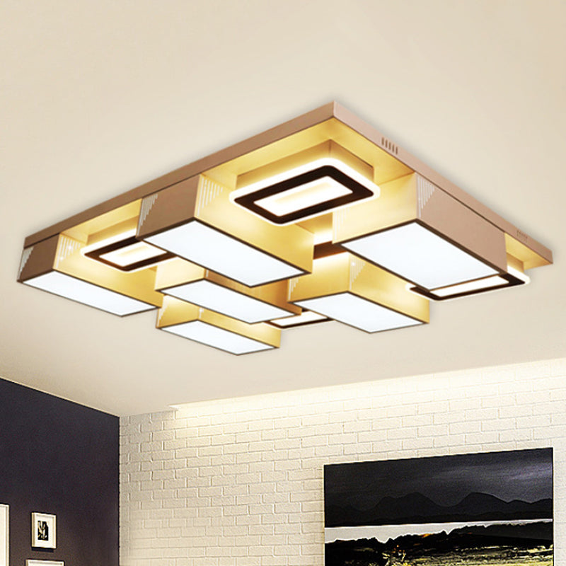 21.5’/29.5’ Modern Acrylic Led Flush Ceiling Light For Living Room In Warm/White/Natural White