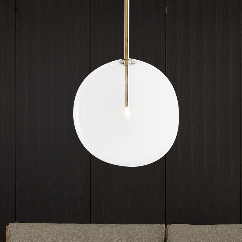 Global Pendant Lighting: Post Modern Clear Glass Led Hanging Lamp (6/7/8 Wide) For Dining Room