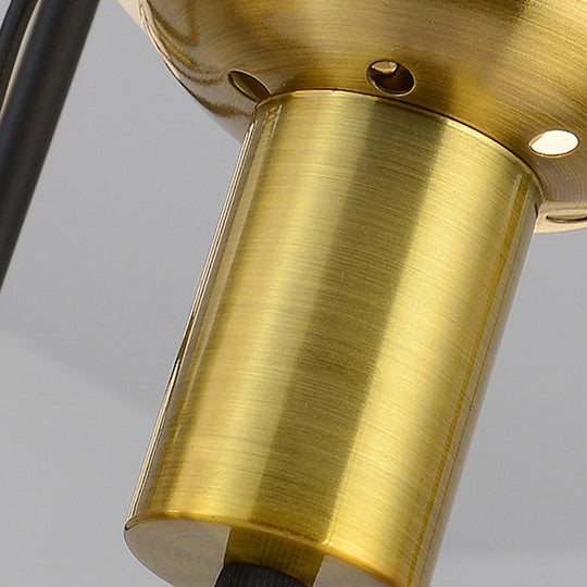 Contemporary 2/4 Light Gold Hanging Pendant Chandelier with Clear Glass Shade