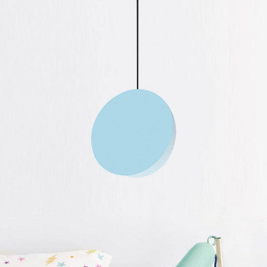 8/12W Modern Nordic Style Metal Pendant Lamp - 1 Light Black/Grey/White