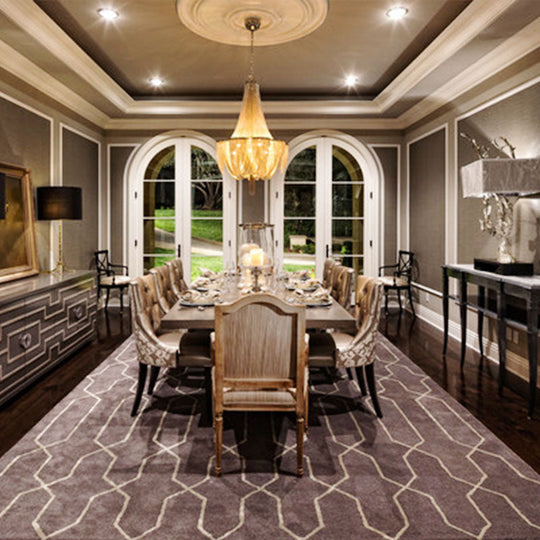 Modern Empire Chandelier - Aluminum Chain Suspension Lamp For Dining Room Ceiling Gold / 19.5’