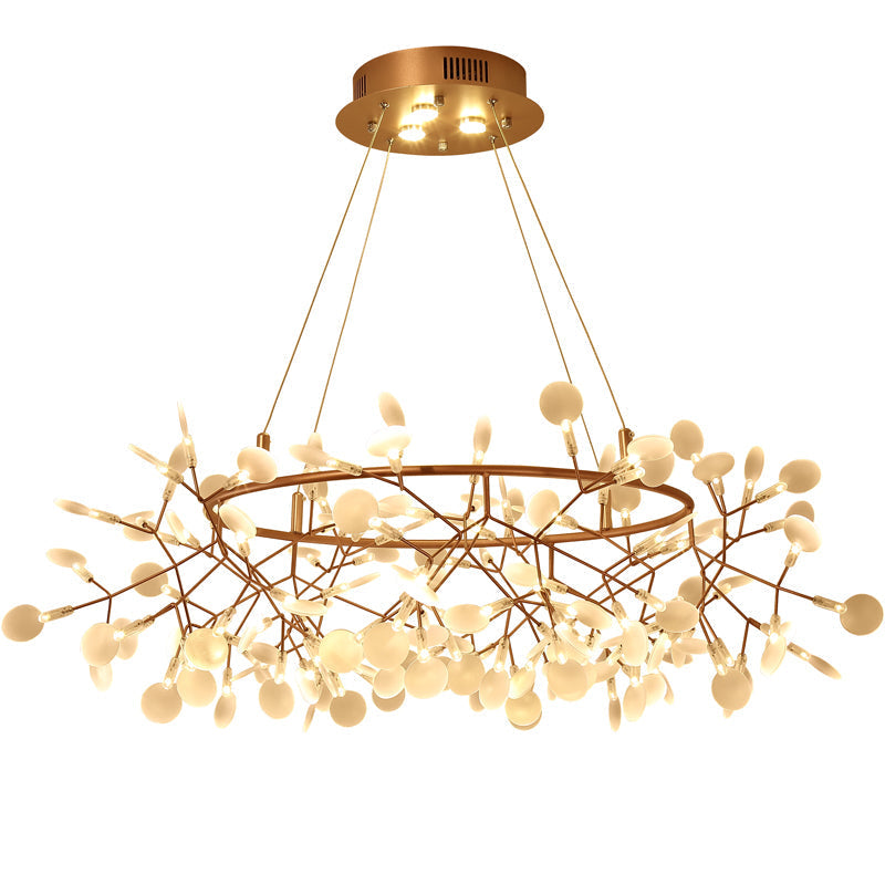 Bronze Acrylic Led Pendant Light: Designer Heracleum Chandelier For Living Room