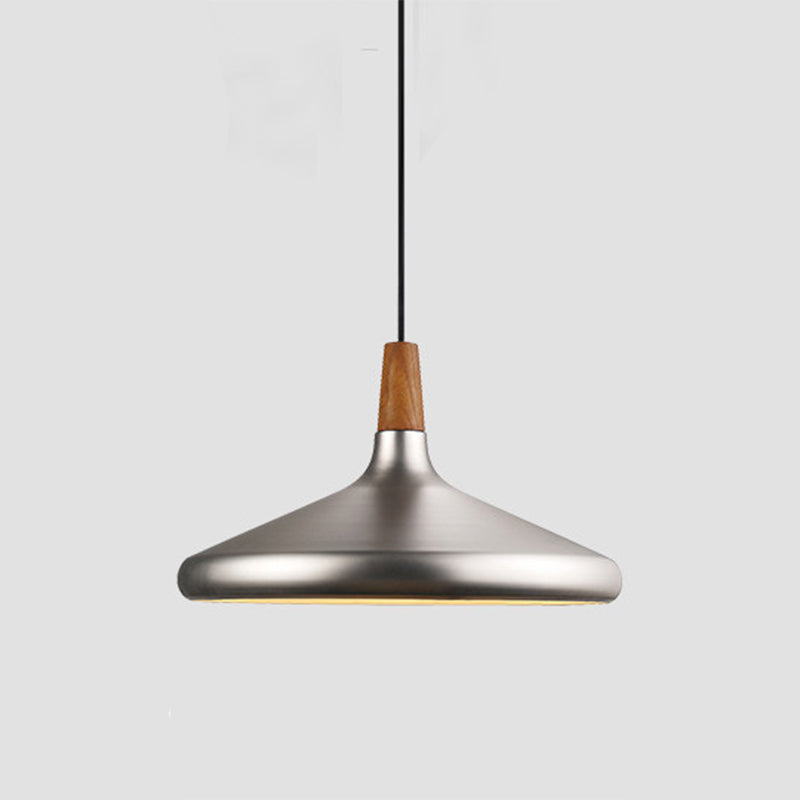 Nordic Conical Metal Pendant Light Fixture - Perfect For Dining Room Ambiance! Silver / 15.5