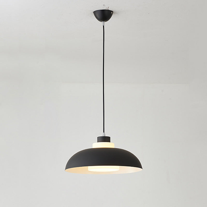 Macaron Aluminum Pendant Lamp: Stylish Single-Bulb Ceiling Hang Light With Acrylic Shade Yellow /