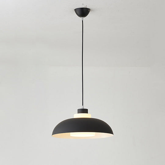Macaron Aluminum Pendant Lamp: Stylish Single-Bulb Ceiling Hang Light With Acrylic Shade Yellow /